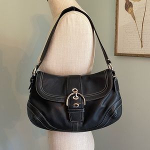 Coach Black Leather Shoulder Bag